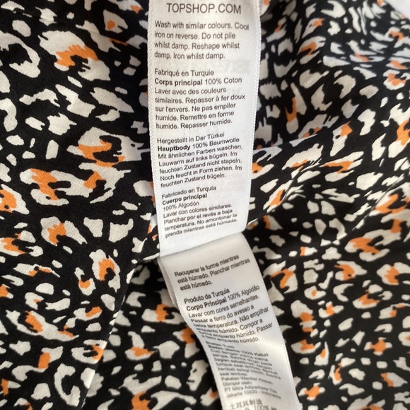 Topshop corset blouse in animal print crop Top , Size 8, NWT - Picture 14 of 14